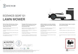 ECOVACS GOAT G1 Mähroboter ohne Begrenzungskabel für Gärten bis 1600 qm (AIVI 3D-Hindernisvermeidung, intelligente Routenplanung, Einstellung des verbotenen Bereichs, Videomanager) - 3 Jahre Garantie