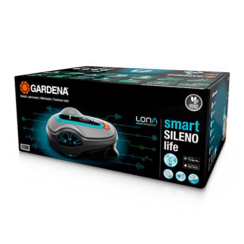 Gardena Mähroboter smart SILENO Life 1500 m² Set: Innovative LONA AI-Technologie, Steuerung per App, SensorControl, für Steigungen bis zu 35 Prozent, inkl. smart Gateway, DE-Version (19704-60)