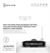 ECOVACS GOAT G1 Mähroboter ohne Begrenzungskabel für Gärten bis 1600 qm (AIVI 3D-Hindernisvermeidung, intelligente Routenplanung, Einstellung des verbotenen Bereichs, Videomanager) - 3 Jahre Garantie