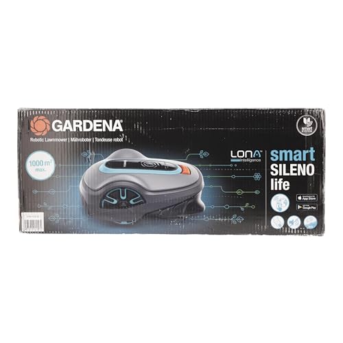 Gardena Mähroboter smart SILENO life 1000 m² Set: Innovative LONA AI-Technologie, Steuerung per App, SensorControl, für Steigungen bis zu 35 Prozent, inkl. smart Gateway, DE-Version (19702-60)