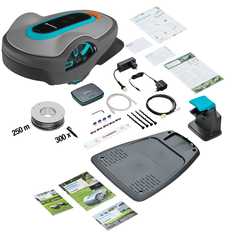 Gardena Mähroboter smart SILENO Life 1500 m² Set: Innovative LONA AI-Technologie, Steuerung per App, SensorControl, für Steigungen bis zu 35 Prozent, inkl. smart Gateway, DE-Version (19704-60)