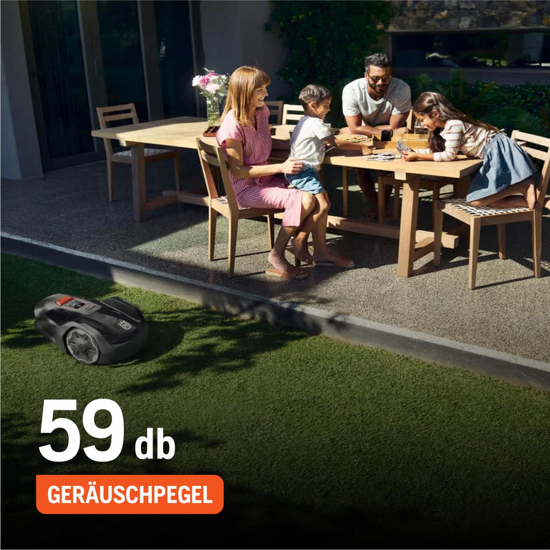 Husqvarna Mähroboter Automower Aspire R4 für 400 m² Fläche I Akku Rasenmäher Roboter, Steuerung per Connect App (inkl. Sprachsteuerung, WLAN, Bluetooth) mit Installations-Kit