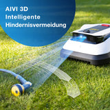 ECOVACS GOAT G1 Mähroboter ohne Begrenzungskabel für Gärten bis 1600 qm (AIVI 3D-Hindernisvermeidung, intelligente Routenplanung, Einstellung des verbotenen Bereichs, Videomanager) - 3 Jahre Garantie